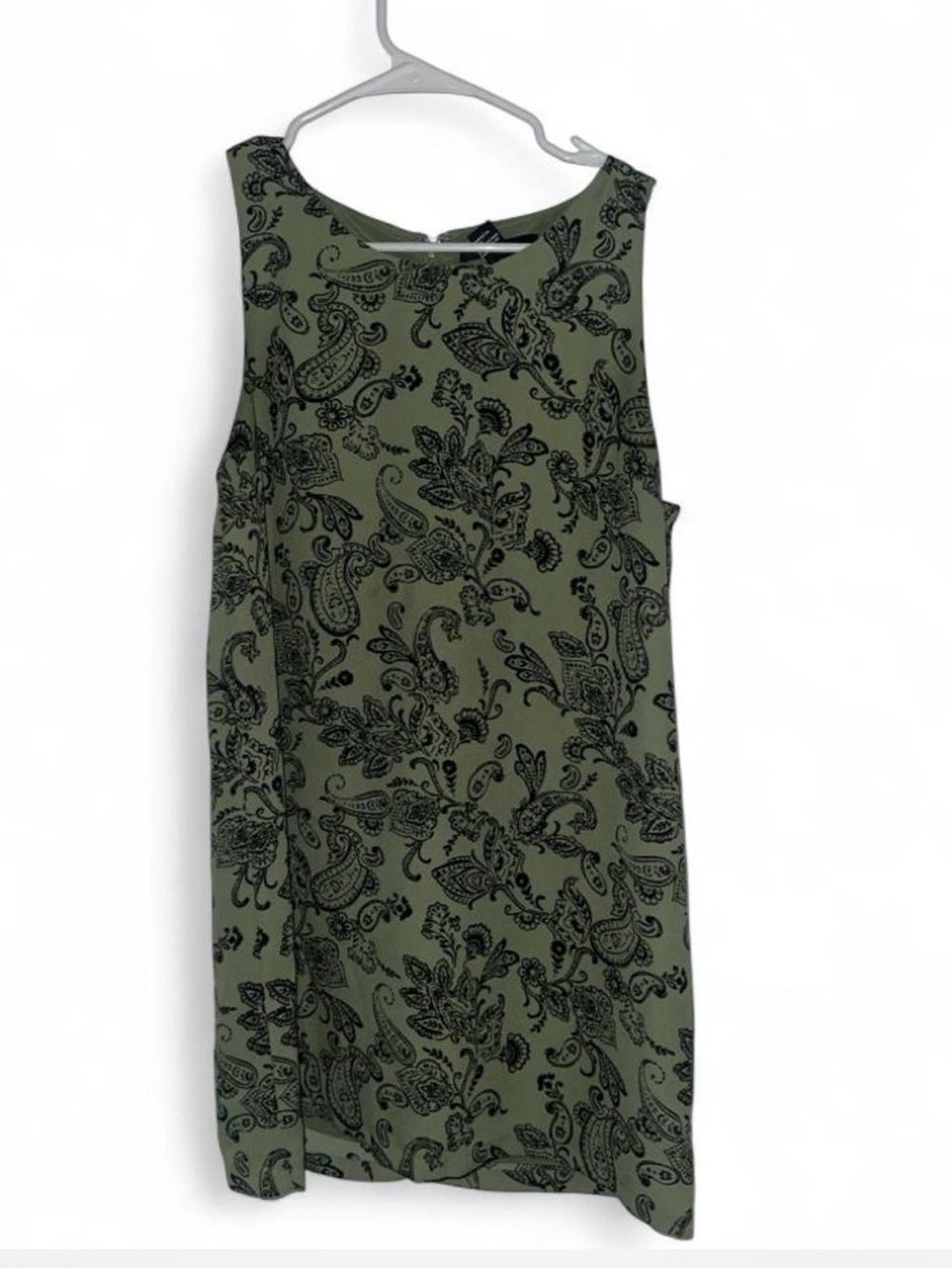 Forever 21 Olive Green Paisley Shift Dress